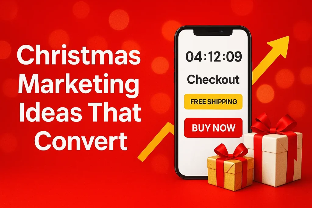 Christmas marketing ideas that convert, mobile shoppers with countdown deals and free shipping